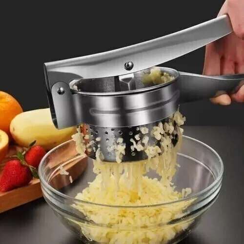 Heavy Duty Steel Potato Ricer Puree Masher Juicer Vegetable Fruit Press Maker