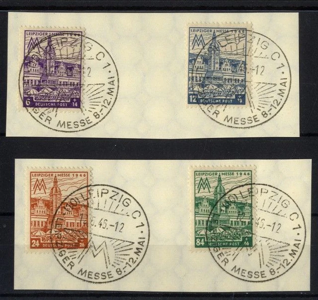 SBZ, Michel Nr. 162-165 AY gestempelt WZ steigend - Leipziger Messe 1948 [60695