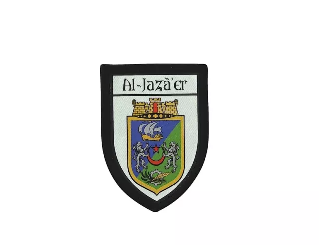 Ecusson brode thermocollant imprime blason ville patch souvenir algerie alger