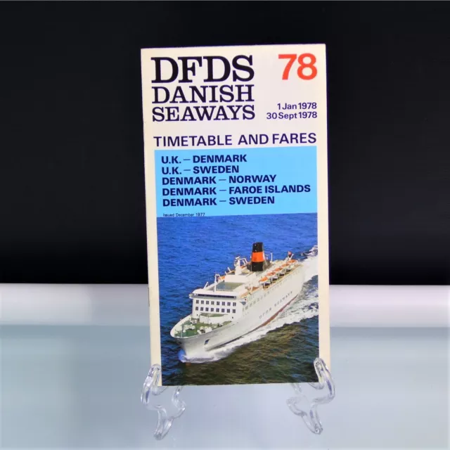 Horarios de Danish Seaways ferias barcos náuticos vintage 1978 viajes efímeros