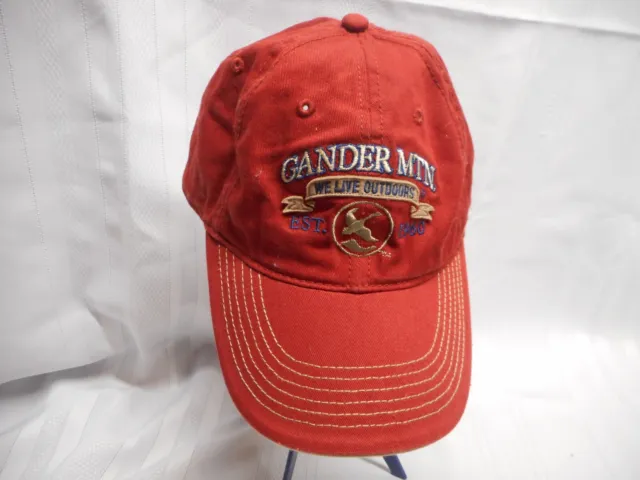 Gander Mountain 1960 WE LIVE OUTDOORS Baseball Hat Cap RED