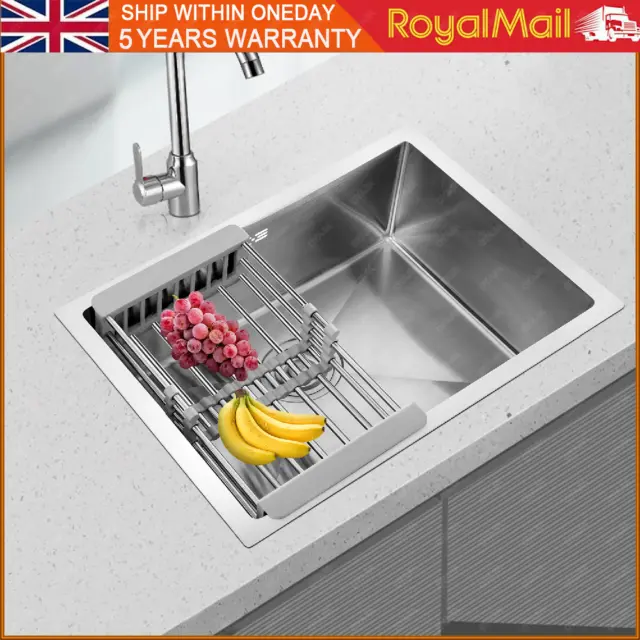 1.0 Large Super Deep Single Bowl Square Stainless Steel Kitchen Sink Qeubsovhglh