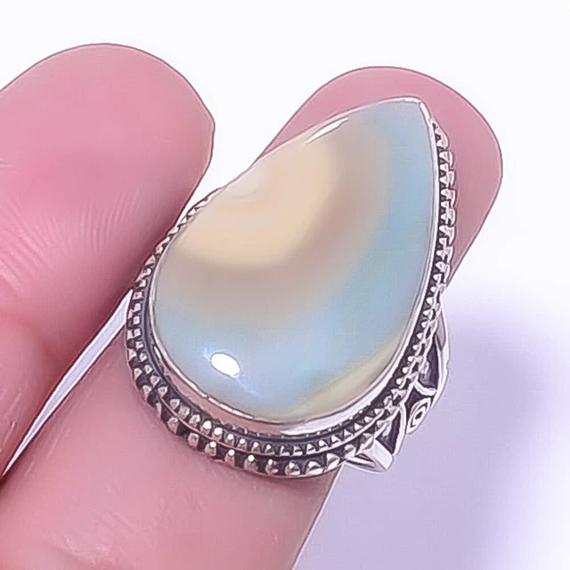 Imperial Jasper - Guadalajara 925 Sterling Silver Vintage Ring s.9 R0-5 A391