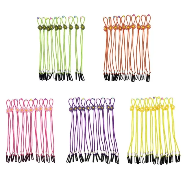 10Pcs Adjustable Strap Face Mask Lanyard Extender with Clips Safety Cover Holder