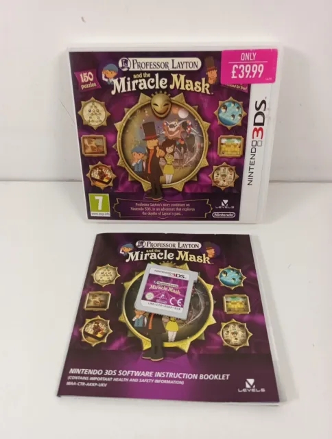 Professor Layton and the Miracle Mask (Nintendo 3DS, 2012) PAL Version