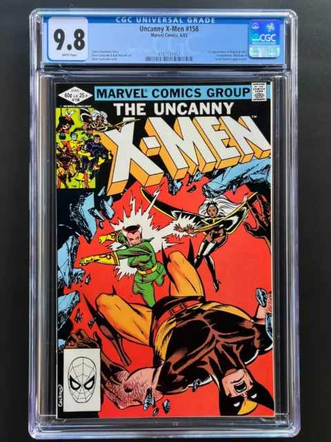 X-Men #158  CGC 9.8  NM/M  White Pages  Chris Claremont  Marvel  1982