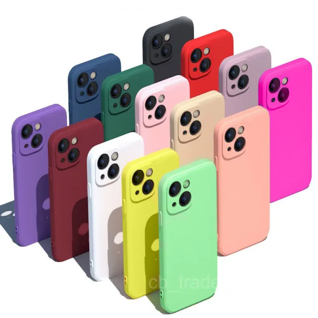 Case For iPhone 13 Pro Max Mini 11 12 XR X XS 7 8 SE Soft Silicon Phone Cover