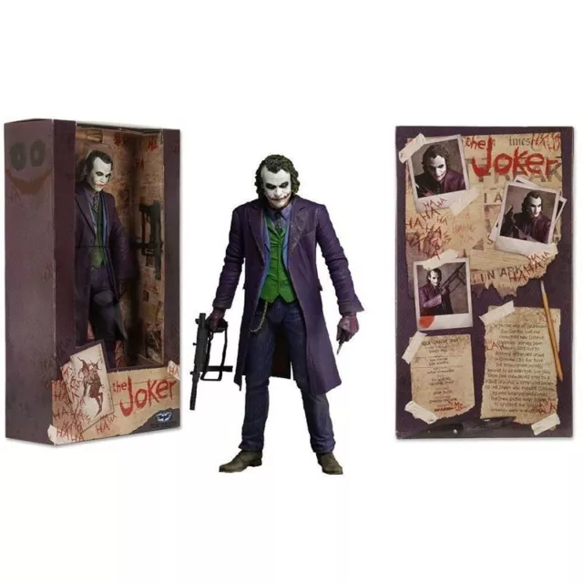 NECA DC Comics Batman Dark Knight Heath Ledger Joker 7" Action Figure Toy Boxed