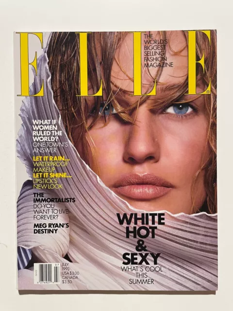 Karen Mulder ELLE magazine July 1993 Claudia Schiffer Helena Christensen models