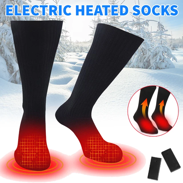 Electric Heated Super Warm  Winter Socks Rechargeable Battery Women Men Feet