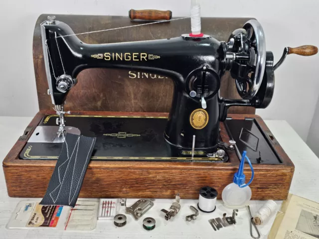 Máquina de coser Singer 201K reparada PROBADA Y FUNCIONANDO