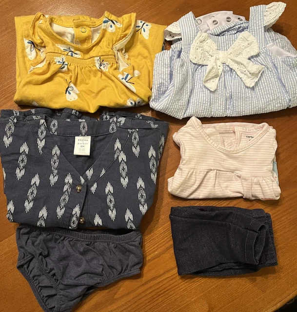 6 months Baby Girl Clothes Lot Bundle Carters, Crown & Ivy, Peyton & Parker