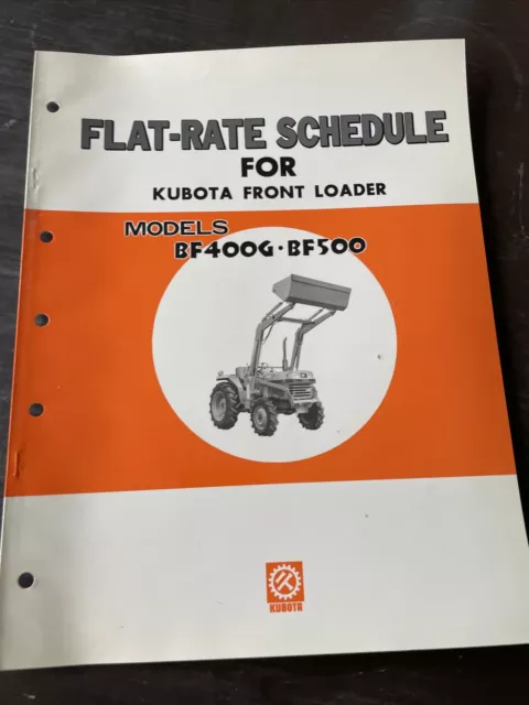 Kubota Bf400 Front Loader Parts Manual Catalog Book Assembly Schematics  Views