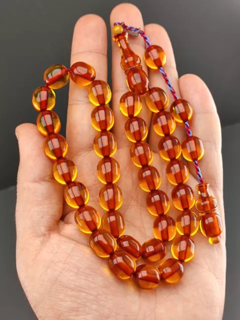 Faturan Amber Rosary, 33 islamic Rosary, Misbaha, Tasbih, Tasbeeh masbaha tesbih