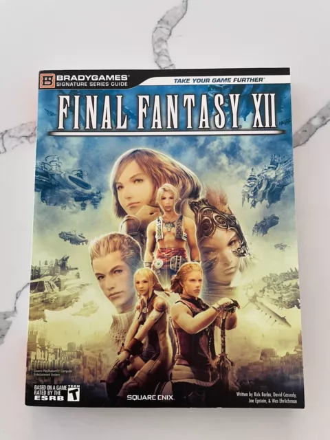 Final Fantasy XII Official Strategy Guide Brady Games With World Map Poster