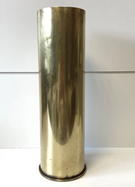 Douille D'obus Gravée LE QUESNOY - Objet Décoratif Métal D'origine Française