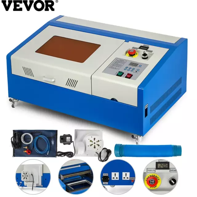 VEVOR Laser 40W Machine de gravure laser CO2 USB Cutter Outil Graveur 300x200m