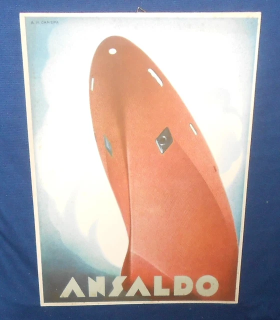 ansaldo navi industria navale calendario '40-'50 illustrazione A. M. Canepa