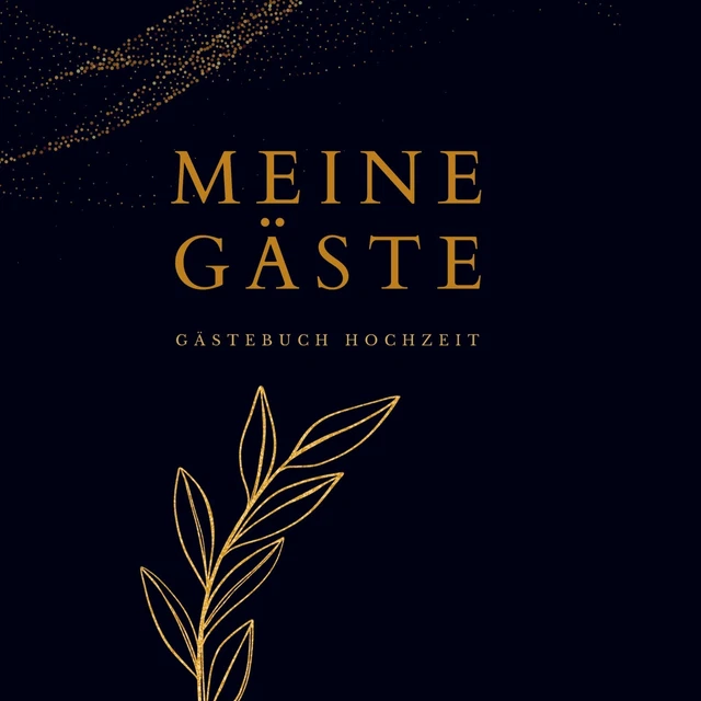 Plantvibes Premium Gästebuch Hochzeit - 120 Seiten Vintage-Stil Mit Goldprägung