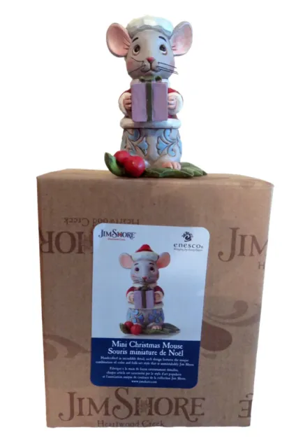 Jim Shore Heartwood Creek Christmas Mouse Mini Figurine 6006663 Read