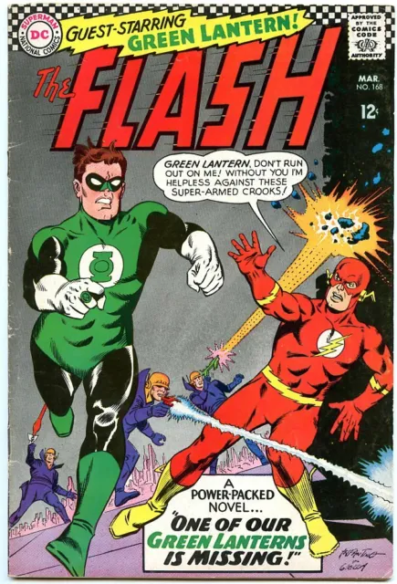 Flash Vol 1 #168 (DC Comics 1967) Guest-starring Green Lantern