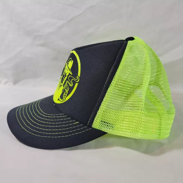 Dutch Bros Mafia Cap Hat Adjustable Black Yellow Foam Mesh Trucker Style Coffee 2