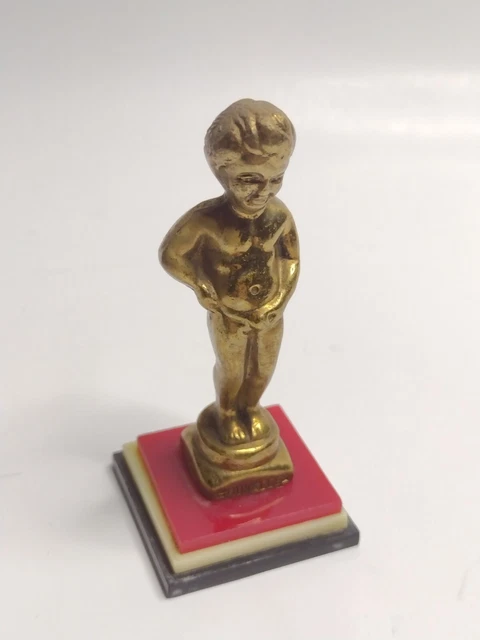 Bruxelles Brass Manneken Pis Boy Miniature Figurine