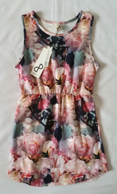 Girls Popupshop Flower Print Base Dress - Size 6-7 - BNWT