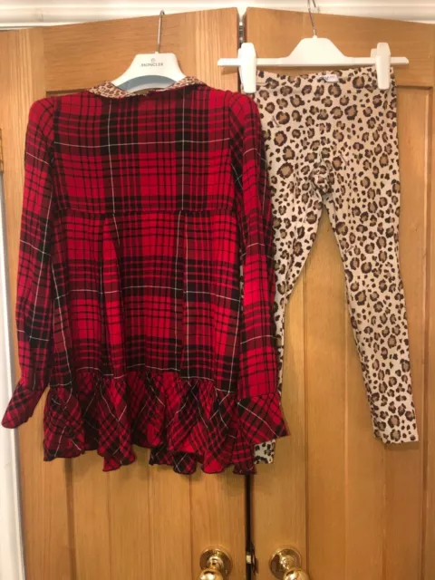 girls monnalisa tunic top & legging set (age 10)