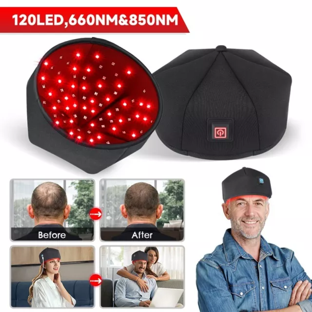 Red Light Therapy Cap LED Infrared Laser Hair Growth Hat Helmet Loss Treatment