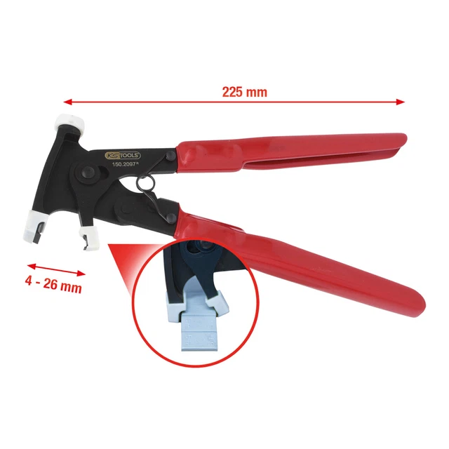 Pince KS Tools 150.2024 Pour Masses D'Équilibrage – Multifonction Avec Marteau Et Protection Plastique
