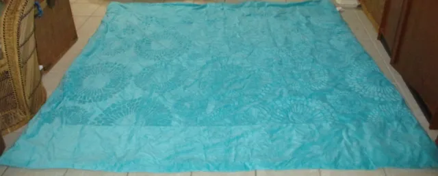 2010 Xhilaration Teal Texture Flowers FULL Bed Comforter Blanket 2 Pillow Shams