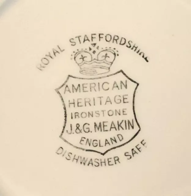 J G Meakin AMERICAN HERITAGE Colonial 1776 Round Vegetable Bowl Royal Staffordsh 2