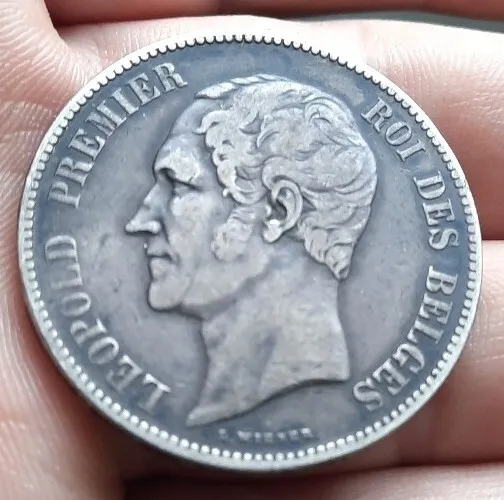 pièces argent 5 Francs Belgique Léopold Premier 1852