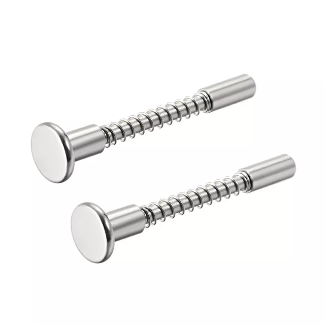 Plunger Latches Spring Loaded Stainless Steel 7mm Head 70mm Total Length , 2pcs