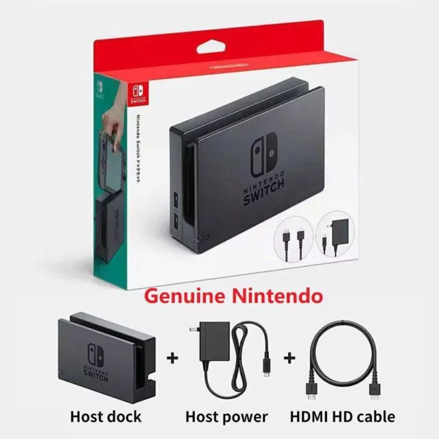 New Official Nintendo Switch TV Dock Station, HDMI Cable, AC Power Adapter Set