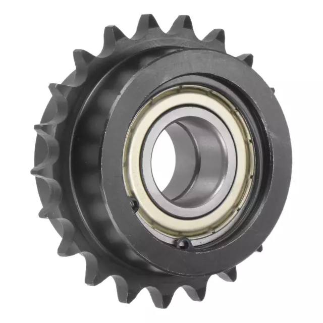 Idler Sprocket, 25mm Bore 1/2" Pitch 21 Tooth, Carbon Steel w 2 Insert Bearing