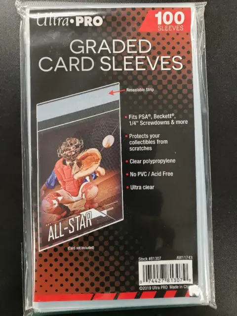 Ultra Pro Graded Resealable Card 100 Ct Sleeves Psa