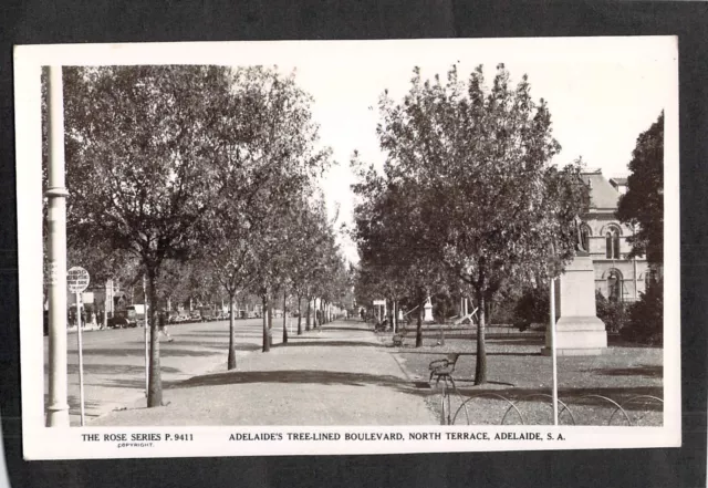 C4133 Australia SA Adelaide North Terrace #9411 vintage Rose Series postcard