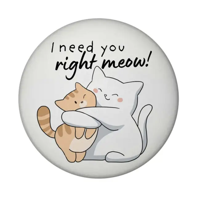 MAGNET Katze Spruch I need you right meow Kühlschrankmagnet Geschenk Dekomagnet