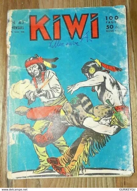 KIWI N° 43 LUG 10/02/1959 le petit trappeur DUC comiques EO BLEK LE ROC cezard