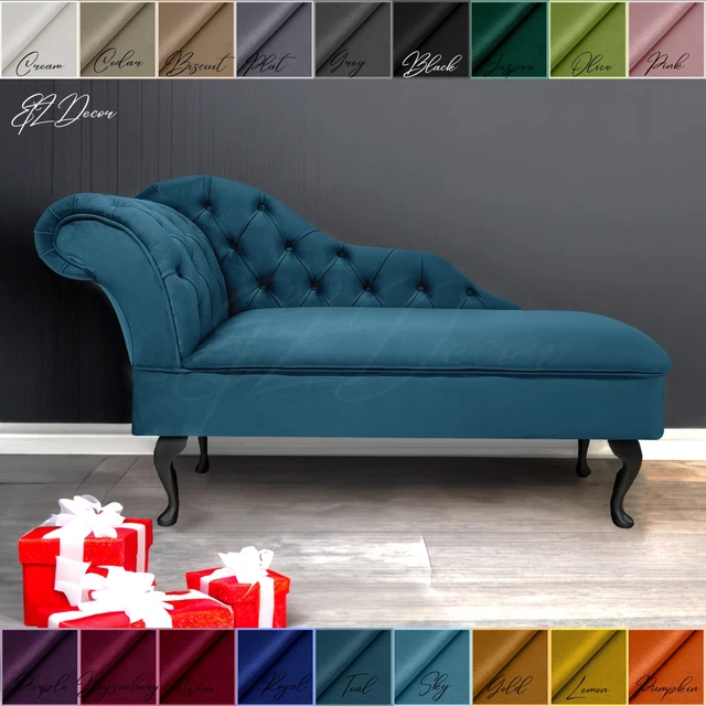 Chaise Lounge Chesterfield Sofa Teal Accent Chair Lucian Tufted Longue