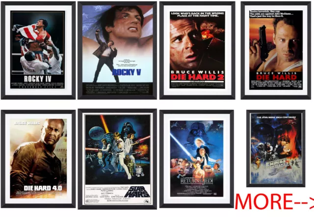 Classic Film, Retro Movie Framed Posters in sizes A1-A2-A3-A4- Framed Posters- 9
