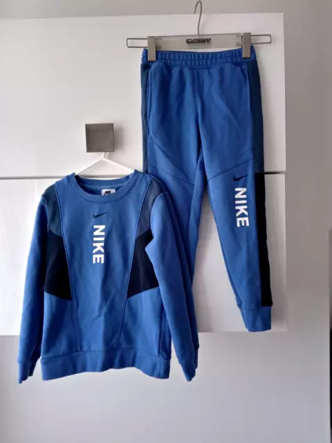 Boys Nike Blue Cotton Blend Tracksuit Age 6-7