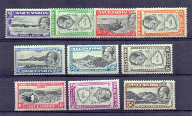 Ascension 1934 Gv Def. Set ( 10 ) Sg21-30 Mh Cat £130