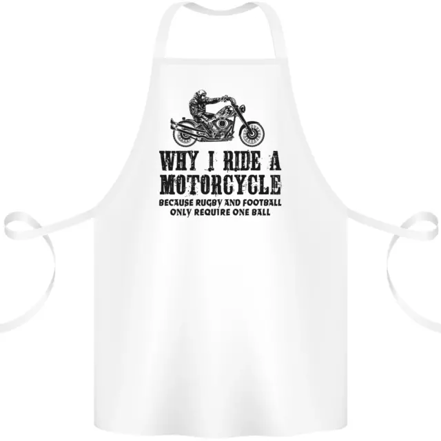 Why I Ride a Motorcycle Biker Funny Bike Cotton Apron 100% Organic