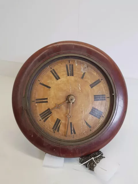 Antique School / Waiting Room Wall Clock ?  With movement No Weights