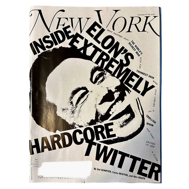 NEW YORK MAGAZINE January 16 29 2023 Inside Elon Musk Extremely