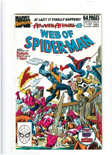 Web of Spider-man Annual #5 Marvel 1989 Steve Ditko Atlantis Attacks NM- 9.2
