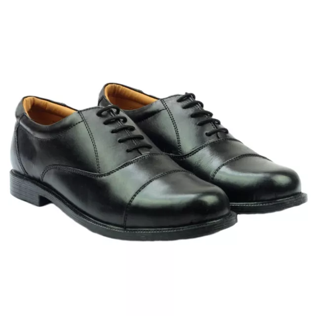 Mens Formal Leather Shoes Oxford Capped Classic Smart Dress Office Work Lace Up